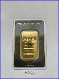 1 oz Gold Asahi. 9999 fine Gold Bar Sealed. Free USPS Shipping