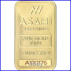 1 oz Gold Bar Asahi Refining. 9999 Fine in Assay