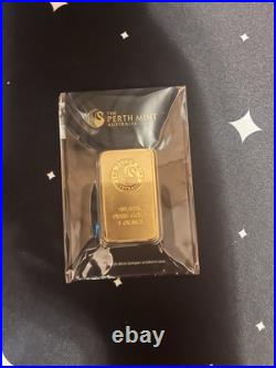 1 oz Gold Bar Australia Perth Mint. 9999 Fine Gold (In Assay)