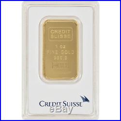 1 oz. Gold Bar Credit Suisse 99.99 Fine in Assay Five (5) Bars