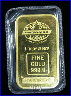 1 oz Gold Bar Engelhard Canada Ltd 9999 Fine Gold Au 049200 One Troy Ounce