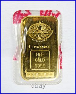 1 oz Gold Bar Engelhard Canada Red Logo Seal Stamp 9999 Fine Gold 025250