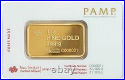 1 oz Gold Bar PAMP America The Free Statue of Liberty. 9999 Fine Gold Bar 1 oz Gold Bar PAMP America The Free Statue of Liberty. 9999 Fine Gold Bar