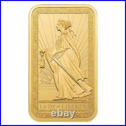 1 oz Gold Bar PAMP Lady of Liberty. 9999 Fine Gold Bar (In Assay)