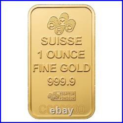 1 oz Gold Bar PAMP Lady of Liberty. 9999 Fine Gold Bar (In Assay)