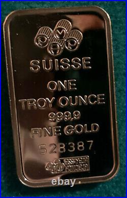 1 oz. Gold Bar PAMP Suisse 999.9 Fine