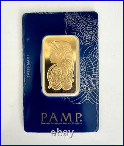 1 oz Gold Bar PAMP Suisse 999.9 Fine in Sealed Assay