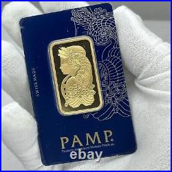 1 oz Gold Bar PAMP Suisse Lady Fortuna Veriscan (In Assay). 9999 Fine In Stock