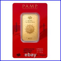 1 oz Gold Bar PAMP Suisse Lunar White Snake (In Assay). 9999 Fine Gold #A708 1 oz Gold Bar PAMP Suisse Lunar White Snake (In Assay). 9999 Fine Gold #A708