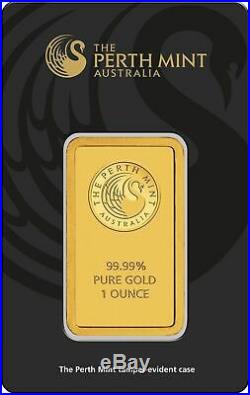 1 oz Gold Bar Perth Mint. 9999 Fine Gold Bar In Assay
