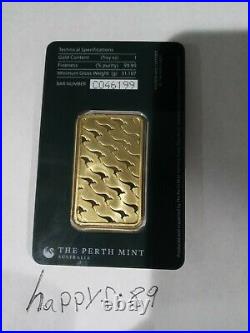 1 oz Gold Bar Perth Mint. 9999 Fine Gold (In Assay)
