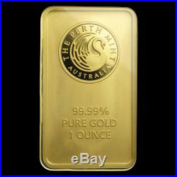 1 oz Gold Bar Perth Mint. 9999 Fine Gold (In Assay)