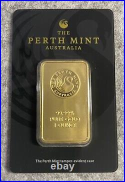 1 oz. Gold Bar Perth Mint 99.99 Fine in Assay #28