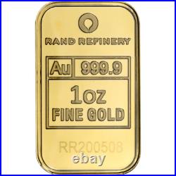 1 oz Gold Bar Rand Refinery 999.9 Fine in Assay 1 oz Gold Bar Rand Refinery 999.9 Fine in Assay