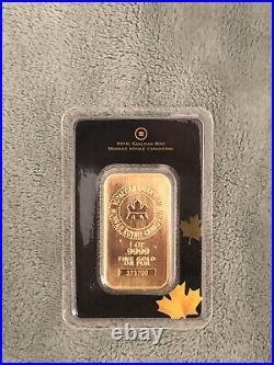 1 oz. Gold Bar Royal Canadian Mint (RCM). 9999 Fine in Assay
