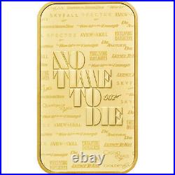 1 oz Gold Bar Royal Mint James Bond 007 No Time To Die 999.9 Fine in Assay