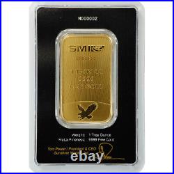 1 oz Gold Bar Sunshine Minting Mercury. 9999 Fine in Assay Card