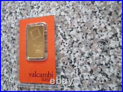 1 oz. Gold Bar Valcambi Suisse 999.9 Fine in Assay FREE SHIPPING