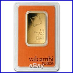 1 oz Gold Valcambi Bar In Assay. 9999 Fine SKU #88352