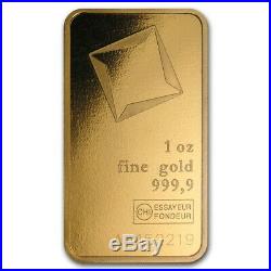 1 oz Gold Valcambi Bar In Assay. 9999 Fine SKU #88352