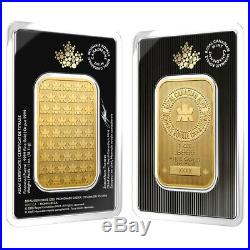1 oz Gold Wafer Bar Royal Canadian Mint RCM. 9999 Fine (In Assay, Random Year)