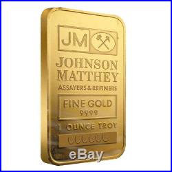 1 oz Johnson Matthey Gold Bar. 9999 Fine (Sealed)