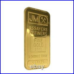 1 oz Johnson Matthey Gold Bar. 9999 Fine (Secondary Market)