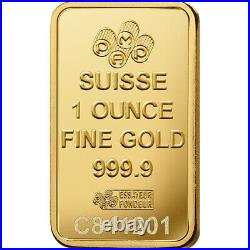 1 oz PAMP Suisse Fortuna Veriscan Gold Bar. 9999 Fine (New with Assay)