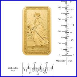 1 oz PAMP Suisse Gold Bar Lady of Liberty Green Carded Assay 9999 Fine Pure