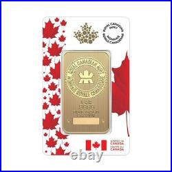 1-oz RCM Proud Canada Gold Bar. 9999 Fine Sealed In Assay