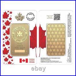 1-oz RCM Proud Canada Gold Bar. 9999 Fine Sealed In Assay