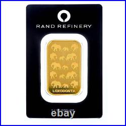 1 oz Rand Refinery Gold Bar. 9999 Fine Sealed in Assay