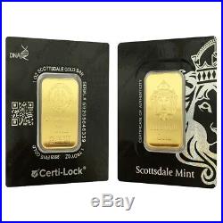 1 oz Scottsdale Mint Gold Bar. 9999 Fine (In Assay)