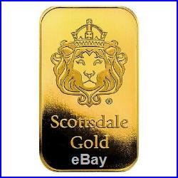 1 oz Scottsdale Mint Gold Bar. 9999 Fine (In Assay)