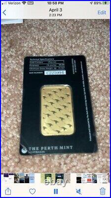 1 oz gold bar. 9999 fine in assay. Bought from U. S Gold Bureau