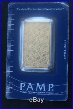 1 oz one ounce fine Gold Bar PAMP Suisse Swiss Made Free Shipping upon payment