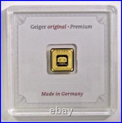 1g. 999 Fine Gold Geiger Bar