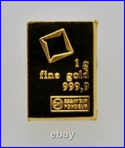 1gram Combibar. 999 Fine Gold Bar 1gram Combibar. 999 Fine Gold Bar