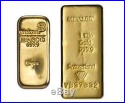 1kg 1000g 24ct carat pure 999.9 FINE GOLD BAR pre-owned bullion MIXED various
