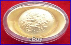 2012 China Lunar Year Dragon 10 Gram Solid Fine. 999 Gold Tael Ingot Bar Box Coa