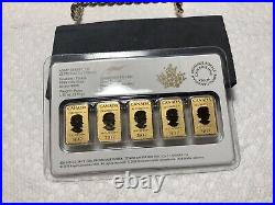 2017 Canada $25 1/10 oz. 9999 Fine Gold Bar Queen Elizabeth II