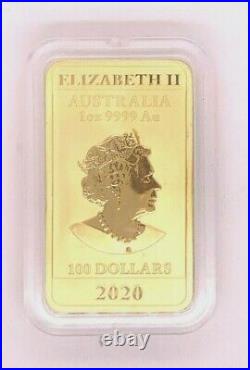 2020 Elizabeth II, Australian 1 Ounce. 9999 Fine Gold Dragon BU