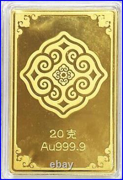 2023 Gold Chow Sang Sangg 20 Grams 9999 Fine Lunar Year Of The Rabbit Bar In Box