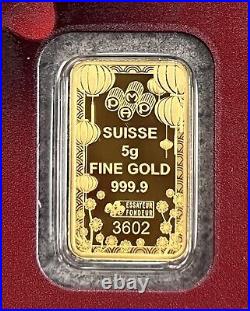 2023 Good Luck Kitty 5 Gram. 9999 Fine Gold Pamp Suisse Limited Edition