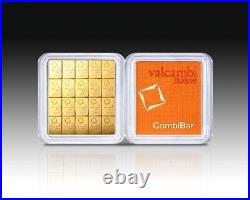 20 Gram Gold Valcambi CombiBar (20 x 1 gm). 999 Fine In Assay Sealed New
