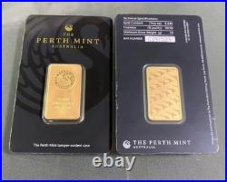 20 gram Gold Bar Perth Mint 99.99 Fine in Assay