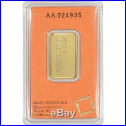 20 gram Gold Bar Valcambi Suisse 999.9 Fine in Sealed Assay