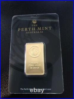 20 gram Perth Mint Gold Bar 99.99 Fine in Assay