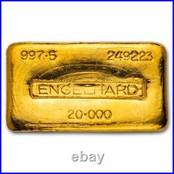 20 oz Gold Bar Engelhard (Loaf-Style/Poured. 9975 Fine)