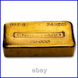 20 oz Gold Bar Engelhard (Loaf-Style/Poured. 9975 Fine)